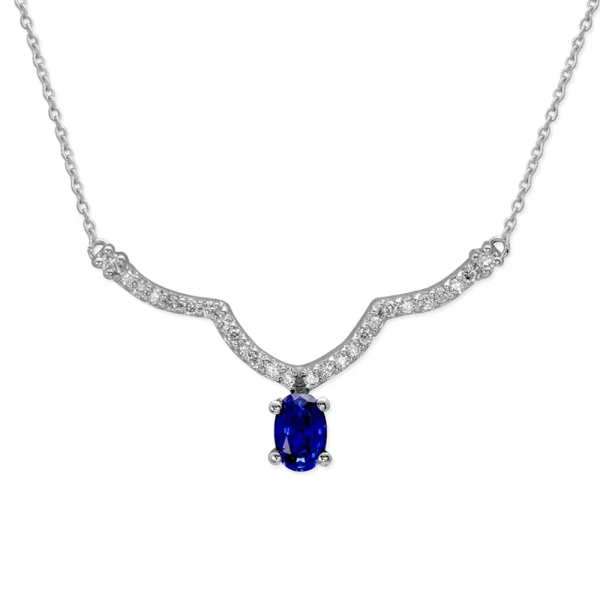 Diamant Saphir Kette