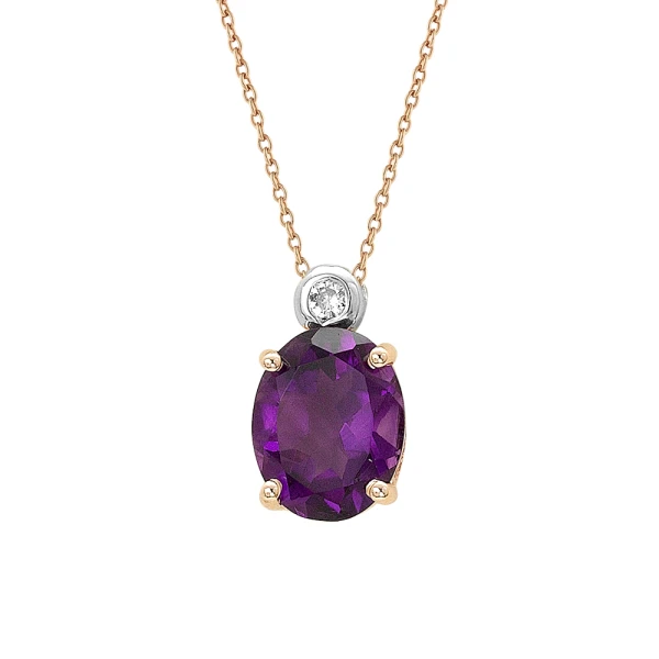 Diamant Amethyst Kette