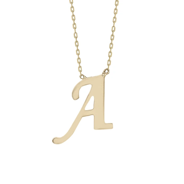 Gold A Buchstabe Halskette