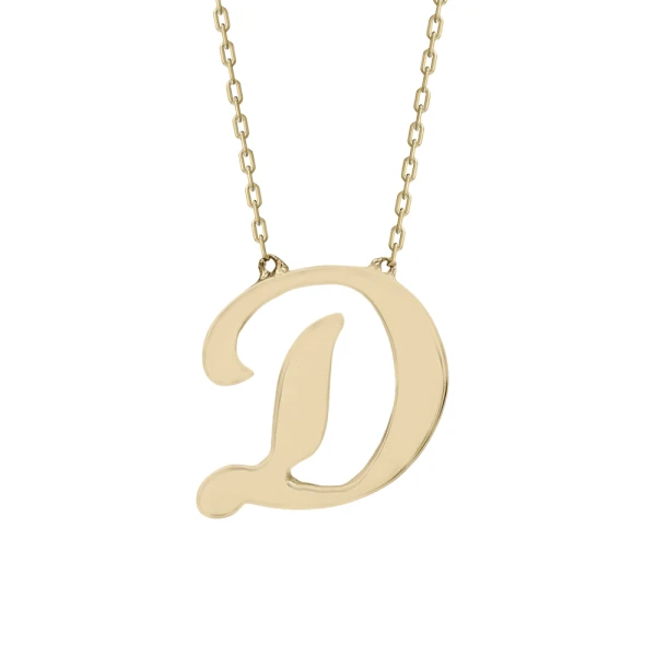 Gold D Buchstabe Halskette