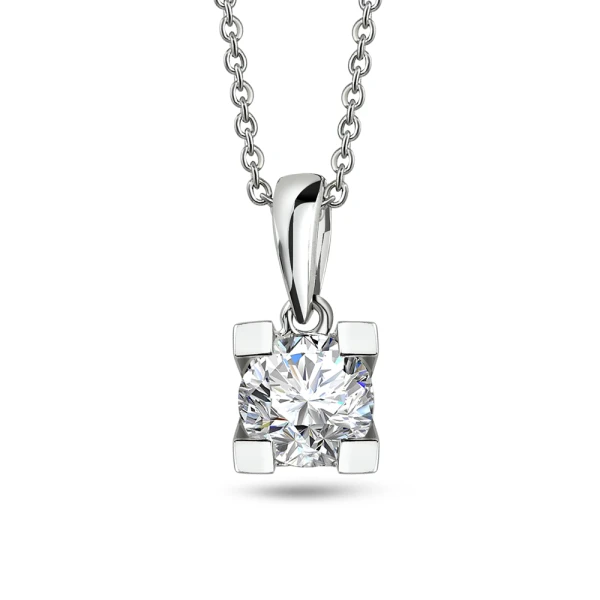 0,30 Karat D-VS2 Diamant Solitärring Halskette 0,30 Karat D-VS2 Diamant Solitärring Halskette