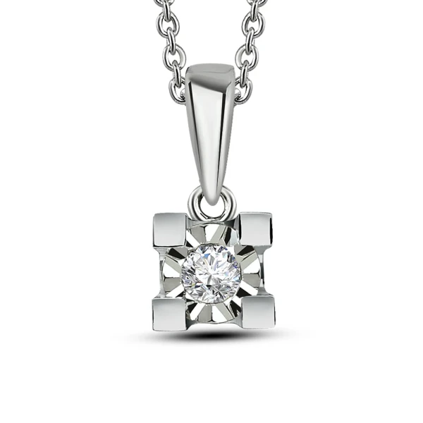 Solitär-Miracle-Diamantkette (0,40 Ct. Optik) Solitär-Miracle-Diamantkette (0,40 Ct. Optik)