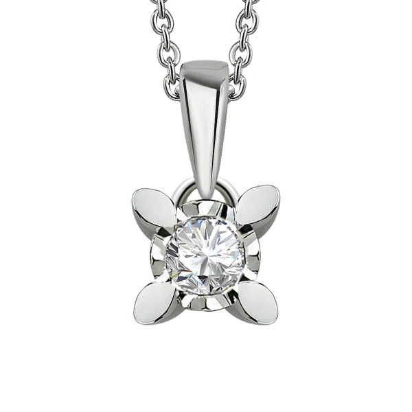 Diamant Miracle Solitärring Halskette