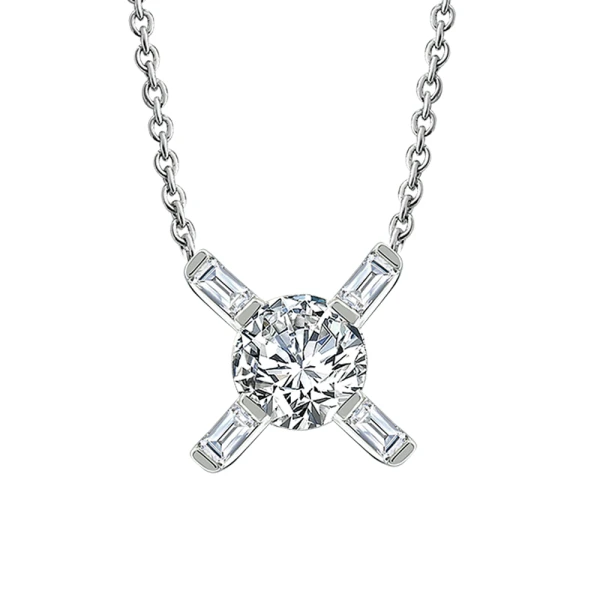 0,23 Karat HRD Zertifizierte Diamant Solitär Halskette