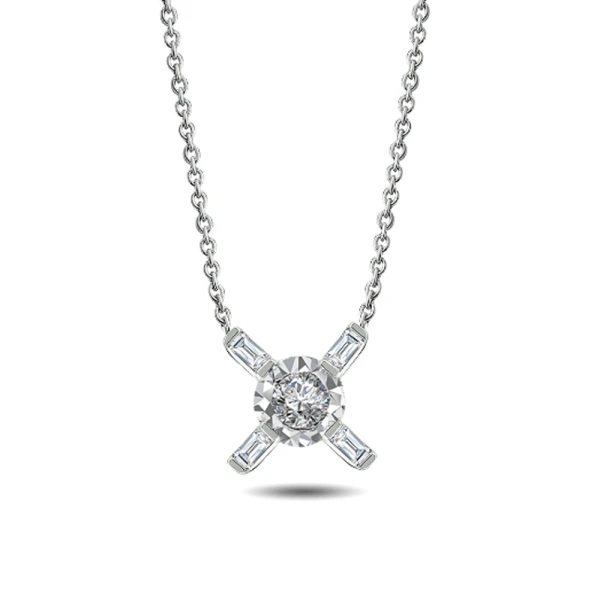 Diamant Miracle Solitärring Halskette