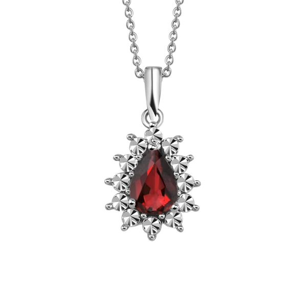 Tropfen Rubin Gold Kette