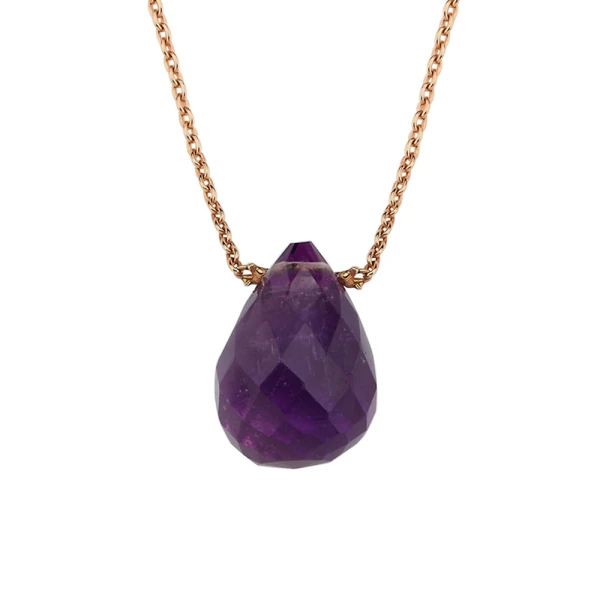 Goldkette mit Amethyststein