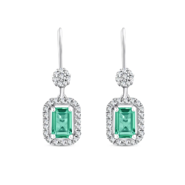 1,17 Karat Smaragd-Diamantohrringe