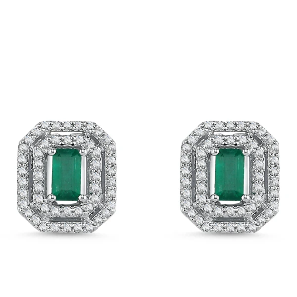 Diamant Smaragd Ohrringe