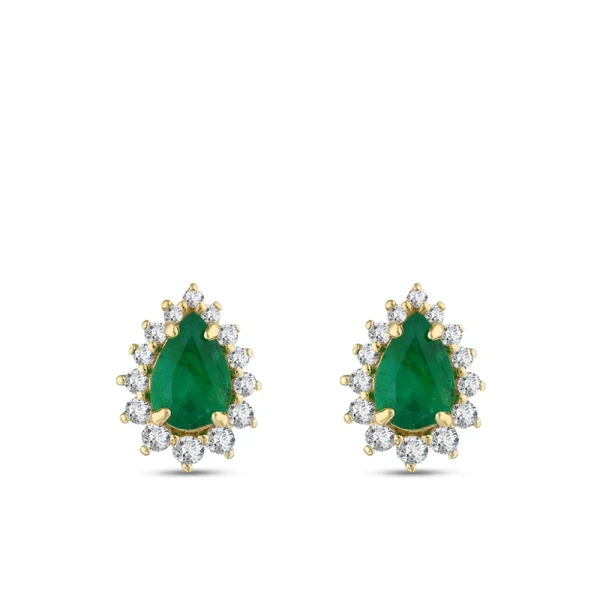 Tropfen Schliff Diamant Ohrringe