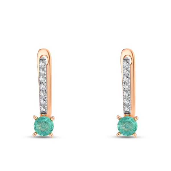 Diamant Smaragd Ohrringe