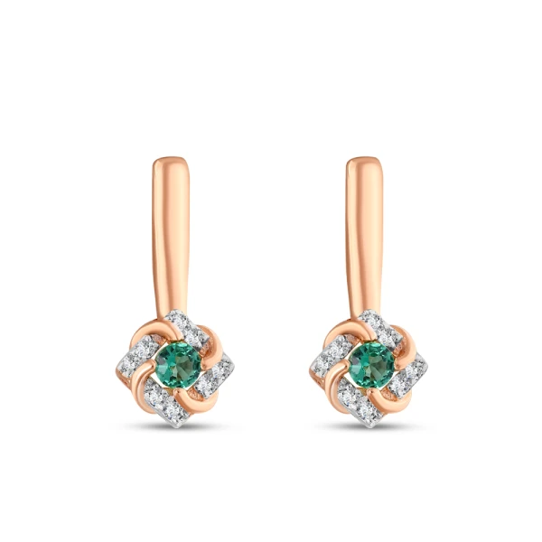 Diamant Smaragd Ohrringe