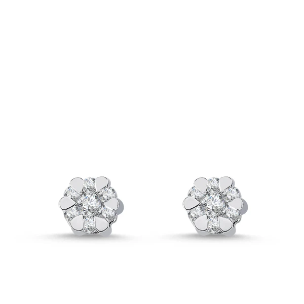 Diamant Effekt Solitärring Ohrringe
