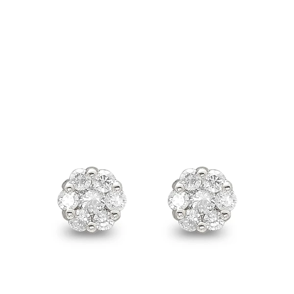 Diamant Solitärring Effekt Ohrring (1,00 Karat)