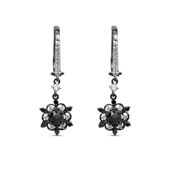 Schwarzer Diamant Ohrring