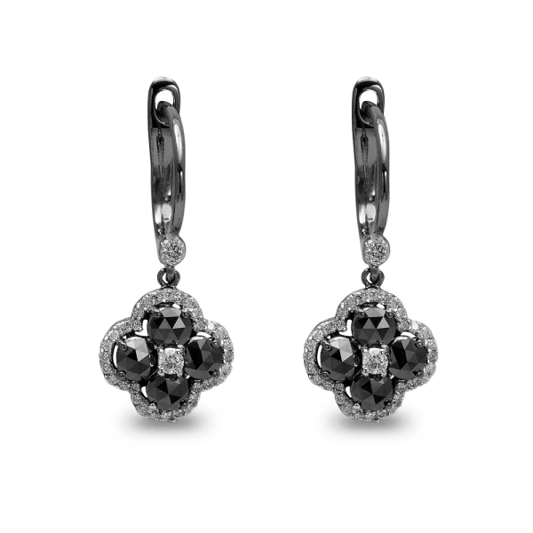 Glück Schwarzer Diamant-Ohrring