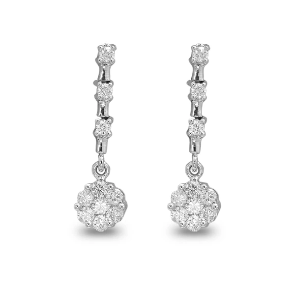 0,44 Karat Diamant Tropfen Ohrring