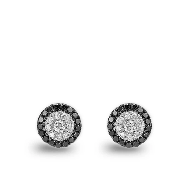 Schwarz-Weiß Diamant Ohrringe