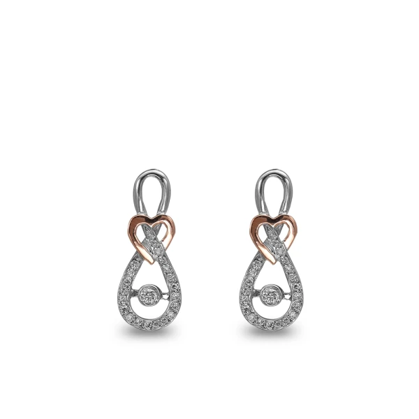 Diamant Herz & Unendlichkeits Ohrring Apeldoorn