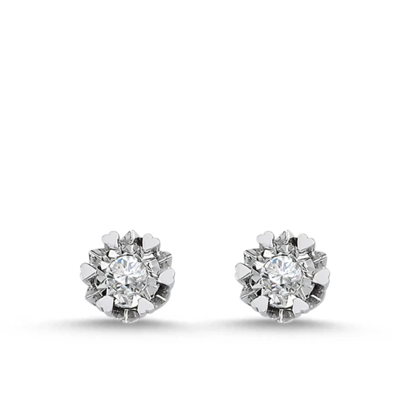 0,50 Karat Diamant-Solitär-Ohrring