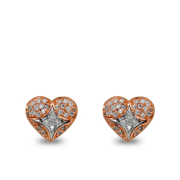 Diamant Herz Fantasie Ohrringe