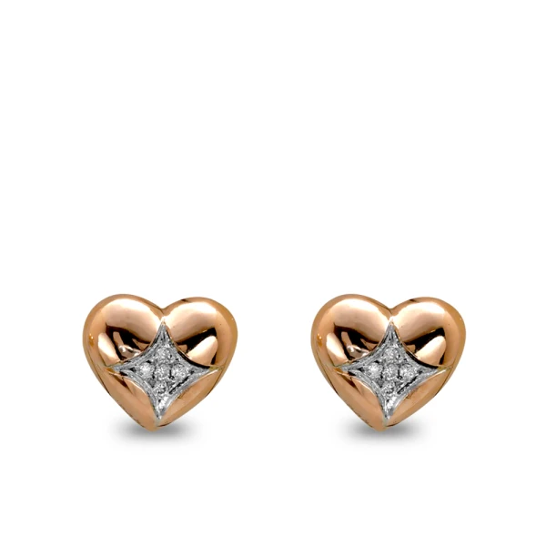 Diamant Herz Ohrringe