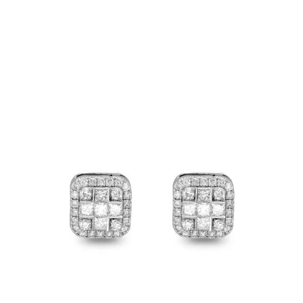 Prinzess-Schliff Diamant Fantasie Ohrringe