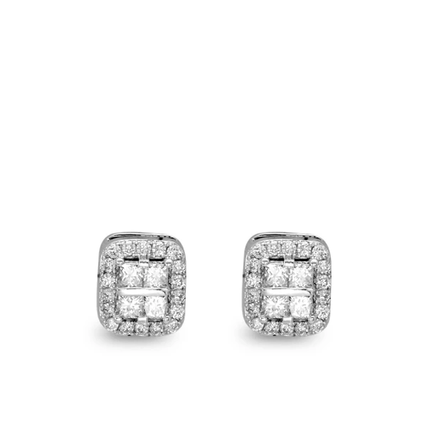 Diamant Fantasie Prinzess-Schliff Ohrringe