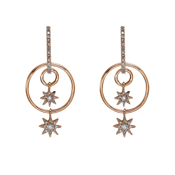 Diamant Stern Ohrringe