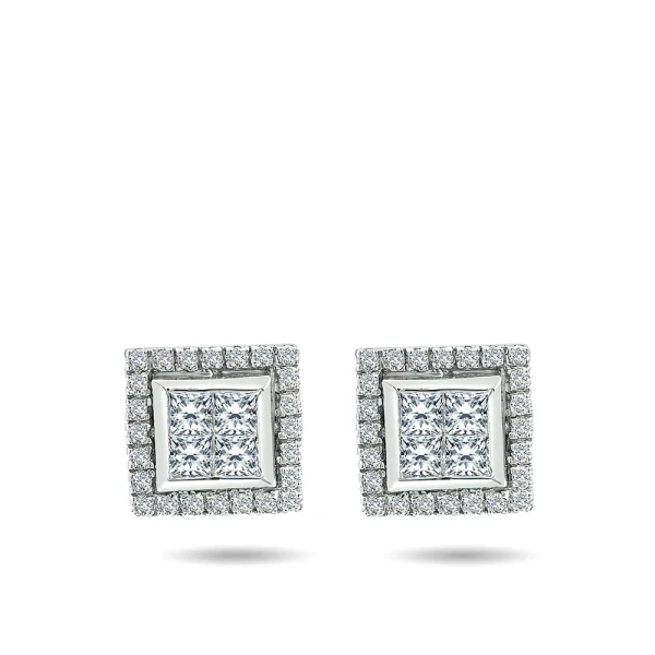 Diamant Prinzessschnitt Ohrringe