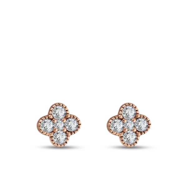 Diamant Kleeblatt Ohrringe