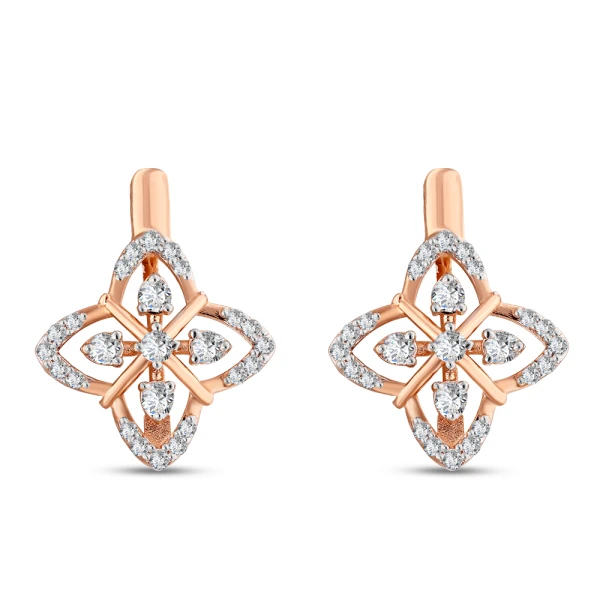 Diamant Stern Gold Ohrringe
