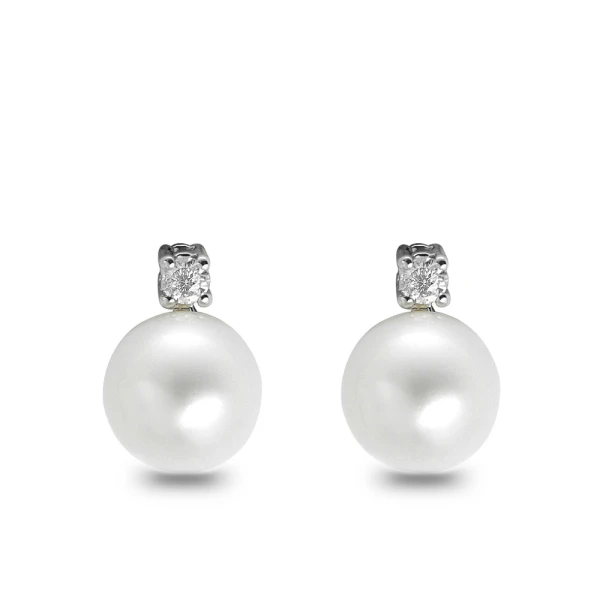 Diamant Perlen Ohrringe Chimay
