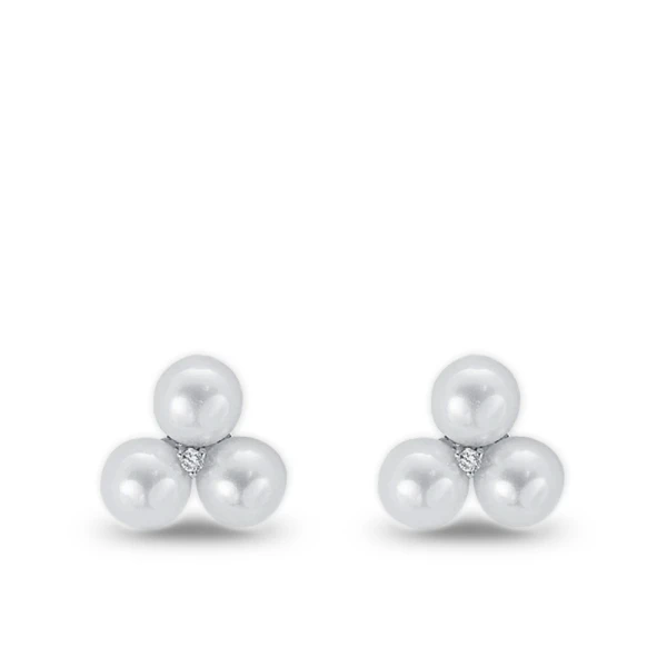 Diamant Perlen Ohrring