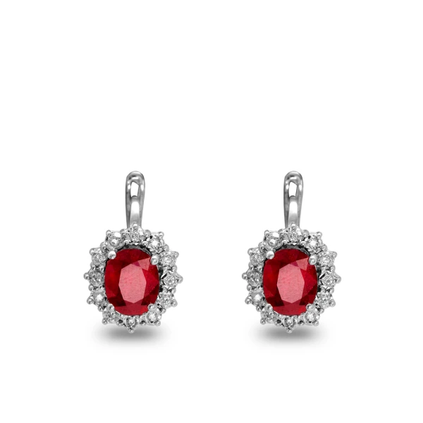 Diamant Rubin Ohrring Barneveld