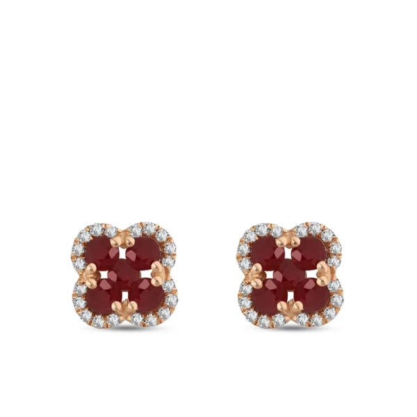 Diamant Rubin Ohrring