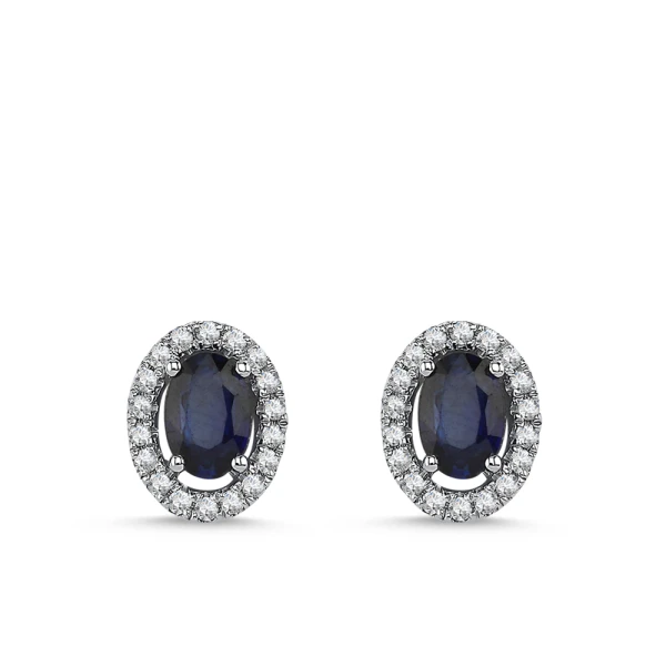 Diamant Saphir Ohrringe