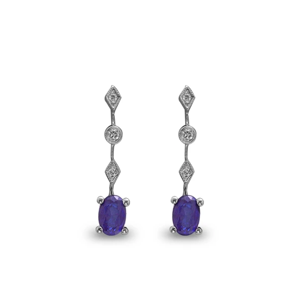 Diamant Saphir Ohrring