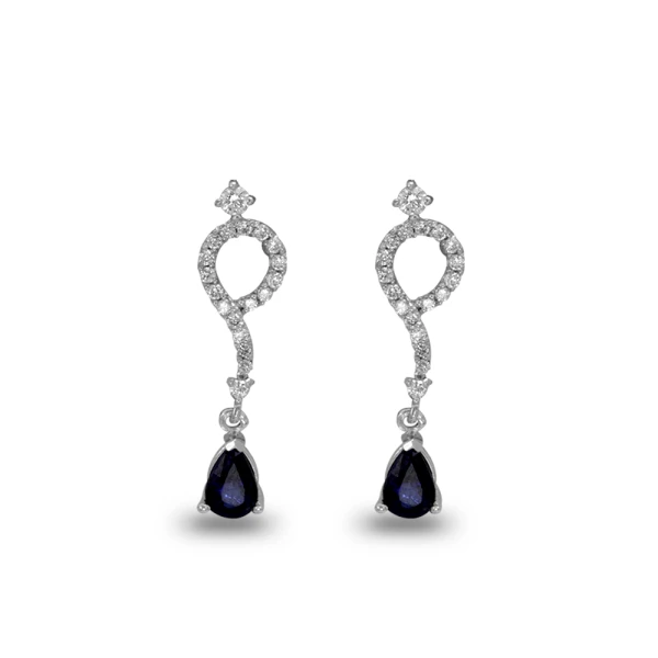 Diamant Saphir Ohrring
