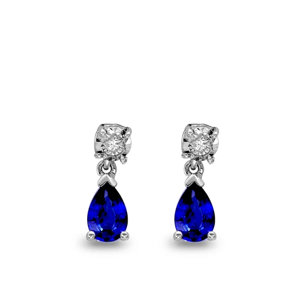 Tropfen Saphir Diamant Ohrring Amersfoort