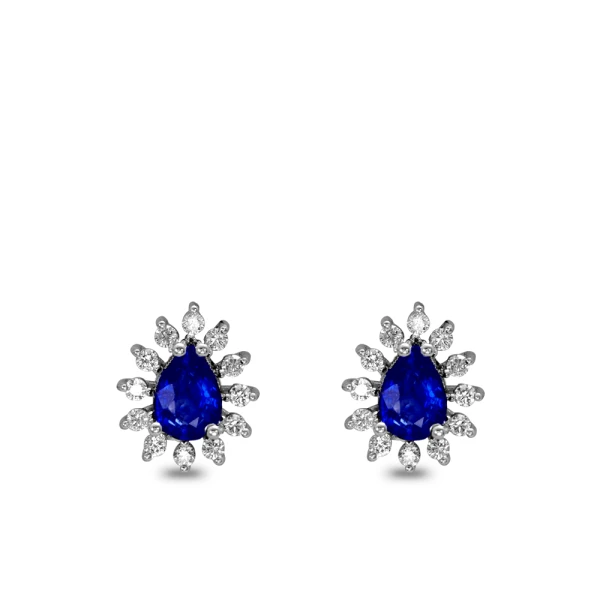 Diamant Tropfen Saphir Ohrring Enschede