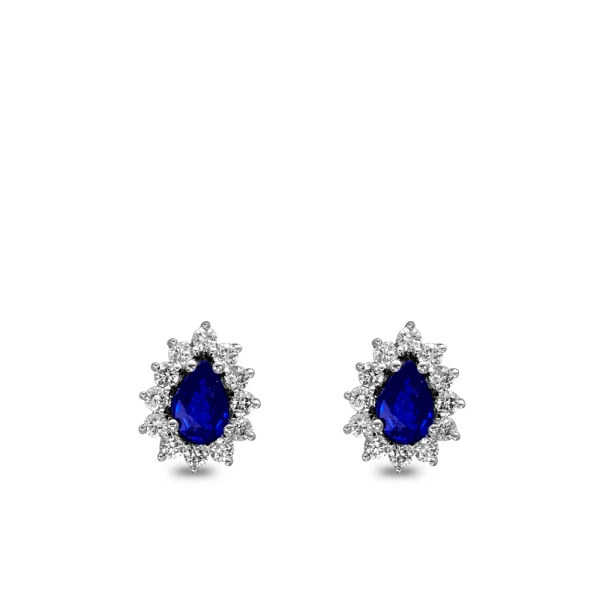 Diamant Tropfen Saphir Ohrring Amstelveen