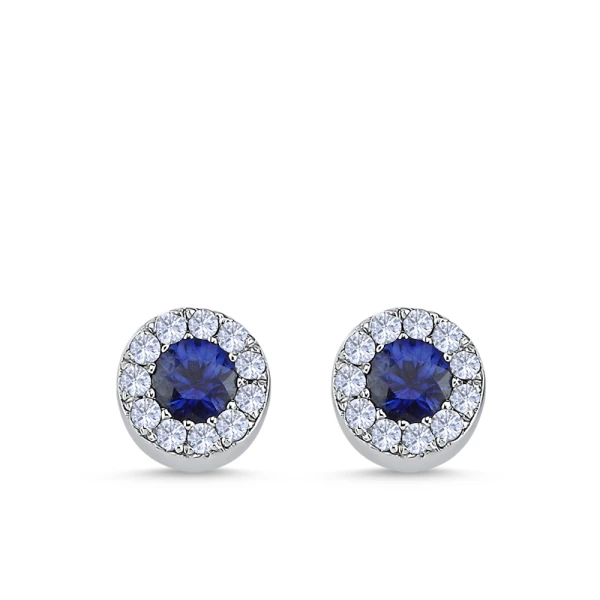 Diamant Saphir Ohrringe