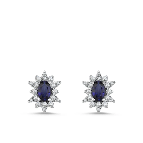Diamant Saphir Ohrringe