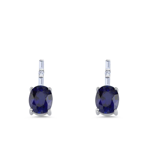 Diamant Saphir Ohrringe Pesaro