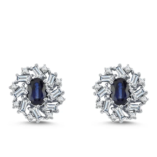 Diamant Saphir Ohrringe
