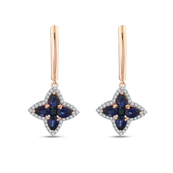 Saphir Glück Diamant Ohrringe