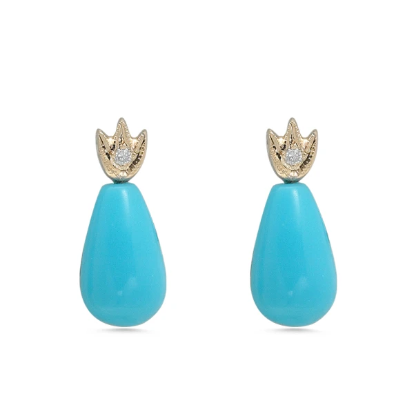 Diamant Türkis Ohrringe