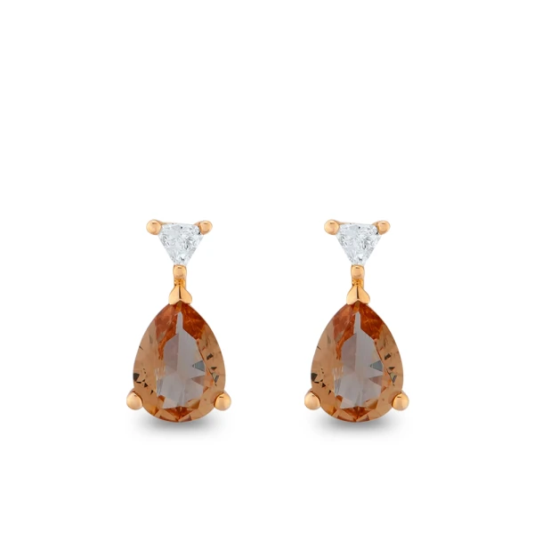 Dreieck-Schliff Diamant Zultanith Stein Ohrringe