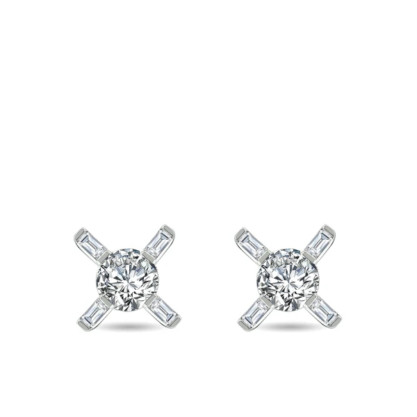 0,45 Karat HRD Zertifizierte Diamant Solitär Ohrringe